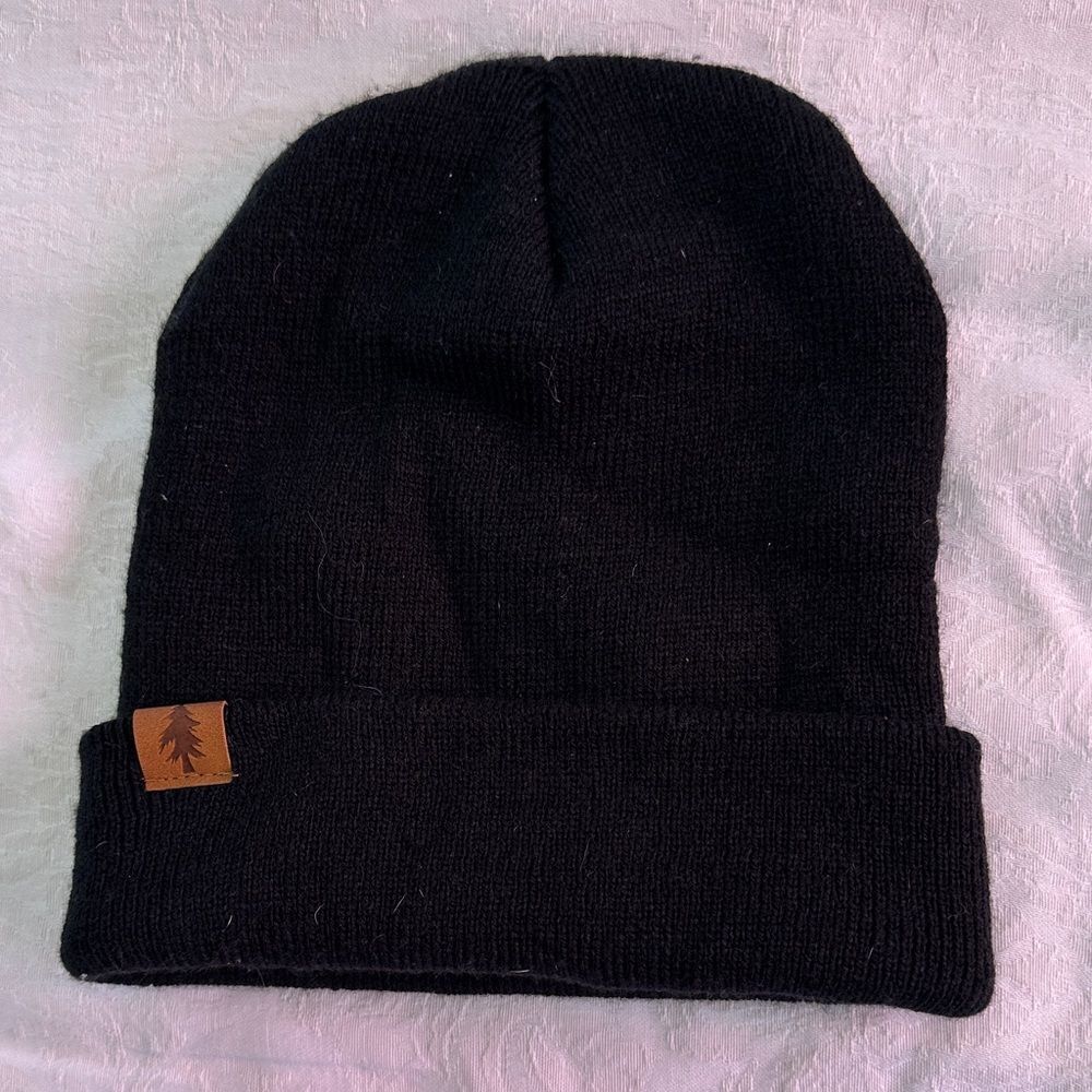 Black Knit Beanie Hat